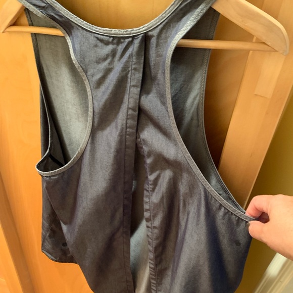 Blue, denim-like, Lululemon open-back tank top - Picture 2 of 3